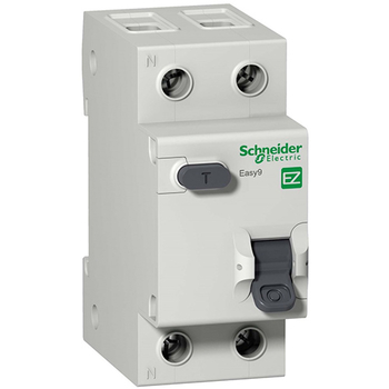 Дифференциальный автоматический выключатель Schneider Electric EASY 9 1P+N 16А 30мА C AC 4,5 кА - Электрика, НВА - Модульное оборудование - Дифференциальные автоматы - . Магазин оборудования для автономного и резервного электропитания Ekosolar.ru в Можайске