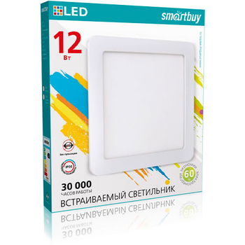 Встраиваемый светильник Smartbuy LED DL Square-12w/6500K/IP20 (SBL-DLSq-12-65K)/40 - Светильники - Для общественных зданий - . Магазин оборудования для автономного и резервного электропитания Ekosolar.ru в Можайске