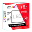 Светильник LightPhenomenON Downlight LT-TP-DL-01-18W-6500K встраиваемый квадратный 170х170 LED - Светильники - Светильники DOWNLIGHT - . Магазин оборудования для автономного и резервного электропитания Ekosolar.ru в Можайске