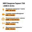 ИБП Энергия Гарант 750 + Аккумулятор S 33 Ач - 12В (450Вт - 40мин) - ИБП и АКБ - ИБП для котлов - . Магазин оборудования для автономного и резервного электропитания Ekosolar.ru в Можайске