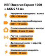ИБП Энергия Гарант 1000 + Аккумулятор S 55 Ач - 12В (600Вт - 50мин) - ИБП и АКБ - ИБП для котлов - . Магазин оборудования для автономного и резервного электропитания Ekosolar.ru в Можайске